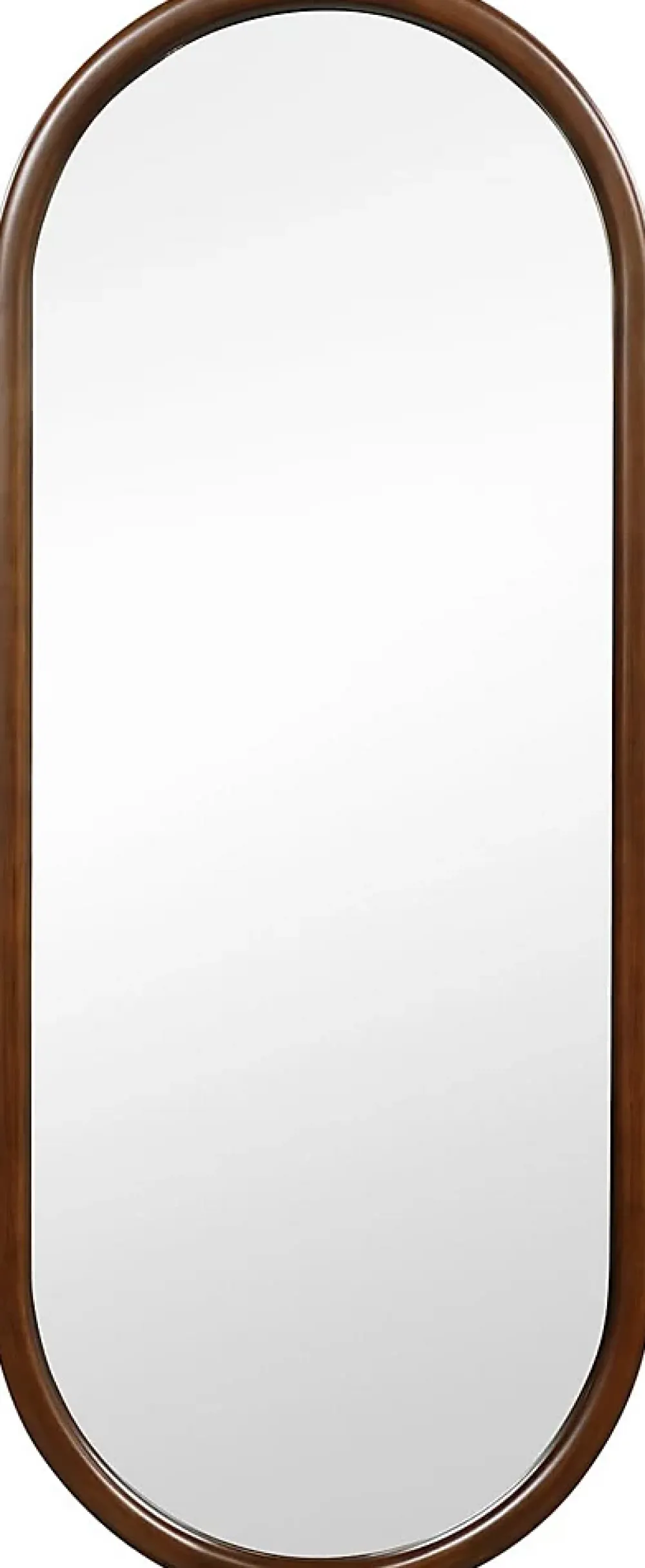Miroir Grossissant|Giantex Miroir Mural Peu Encombrant,avec Cadre en Bois Massif,Miroir HD,4 Crochets de Fixation,pour Salon,Chambre, Balcon, Entrée, Noyer