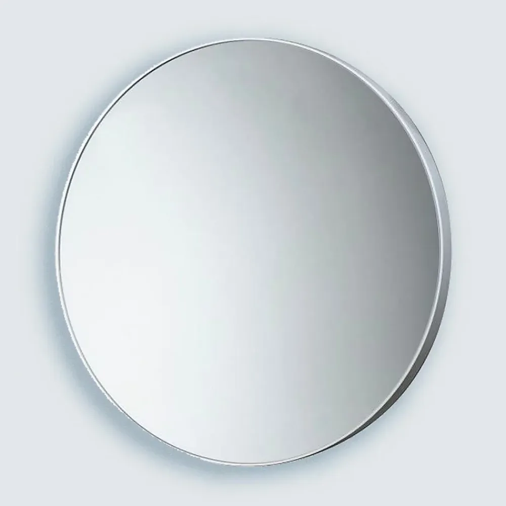 Miroir Grossissant|Kiamami Valentina Miroir Mural Rond 60 Cm Avec Cadre Blanc En Résine Thermoplastique