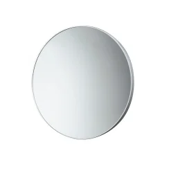 Miroir Grossissant|Kiamami Valentina Miroir Mural Rond 60 Cm Avec Cadre Blanc En Résine Thermoplastique
