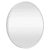 Helloshop26 Miroir mural rond 40 cm blanc blanc