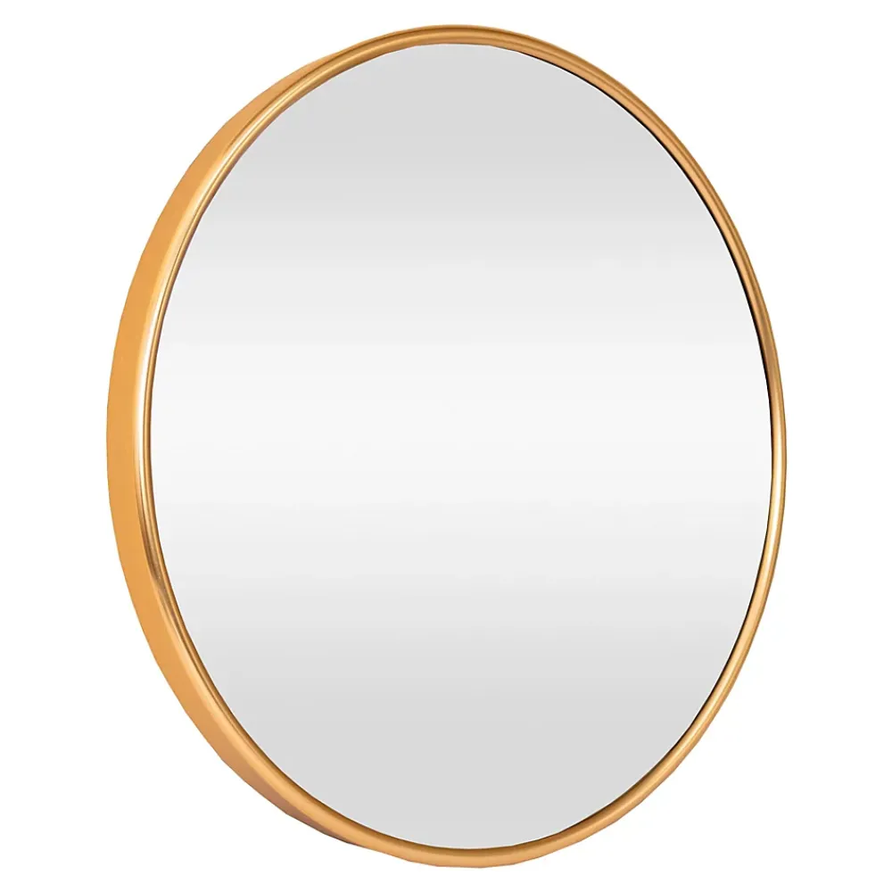 Miroir Simple|Helloshop26 Miroir mural rond 50 cm dore