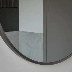 Miroir Simple|Bernstein Miroir mural rond design de salle de bain, cadre en aluminium, verre 4mm - 8232 - Couleur et Noir, 60cm