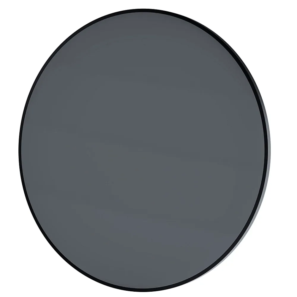 Miroir Simple|Bernstein Miroir mural rond design de salle de bain, cadre en aluminium, verre 4mm - 8232 - Couleur et Noir, 80cm