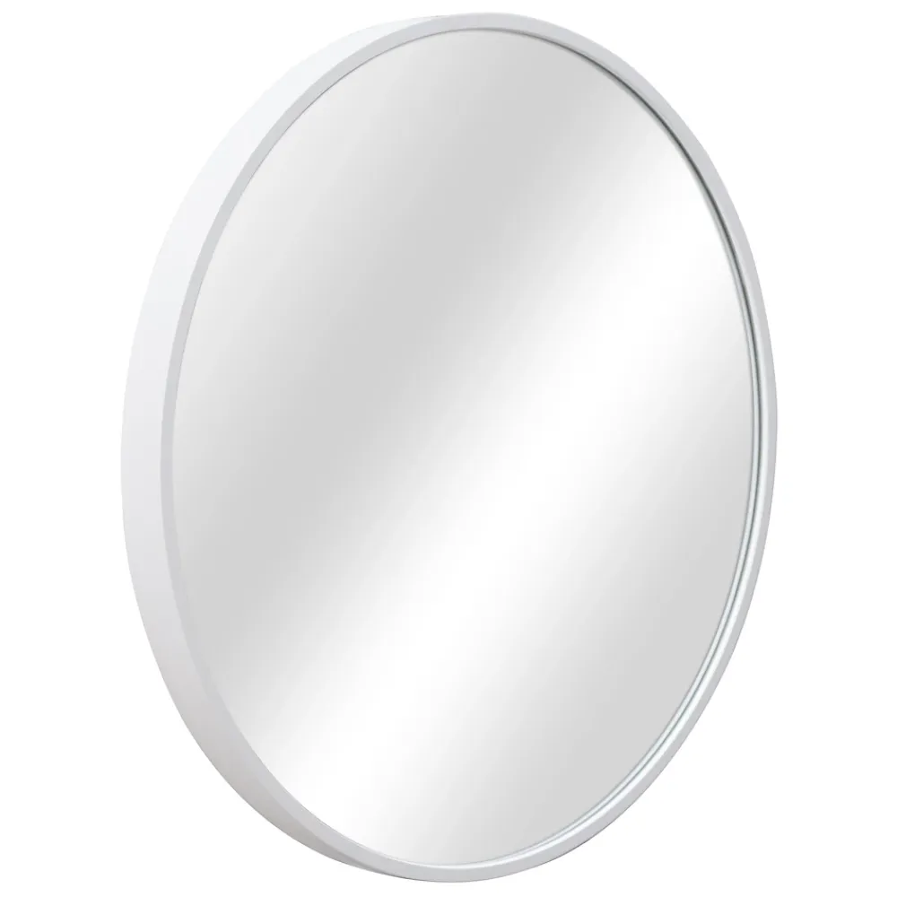 Miroir Simple|Helloshop26 Miroir mural rond diamètre 50 cm blanc