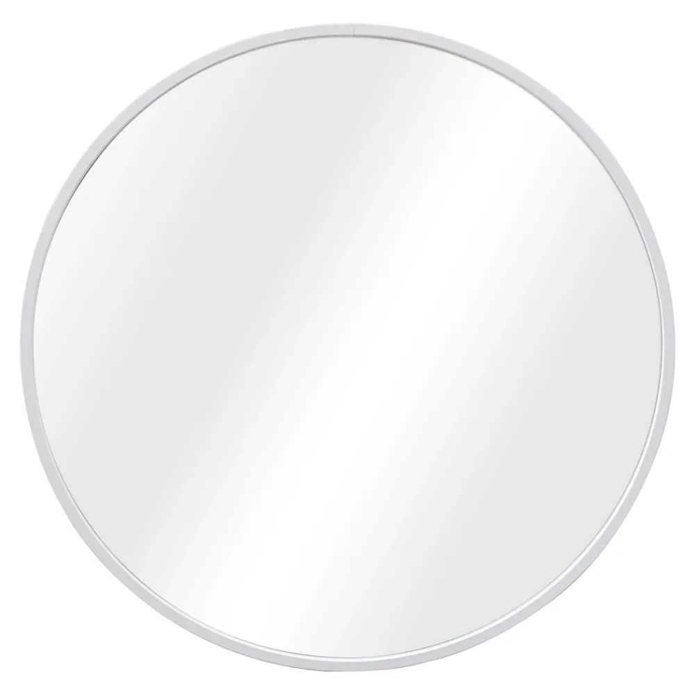 Miroir Simple|Helloshop26 Miroir mural rond diamètre 50 cm blanc