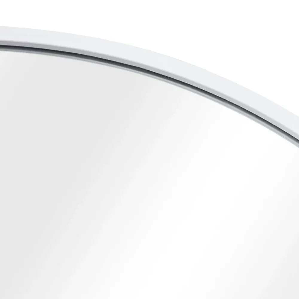 Miroir Simple|Helloshop26 Miroir mural rond diamètre 50 cm blanc