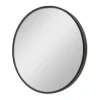 Helloshop26 Miroir mural rond diamètre 50 cm noir