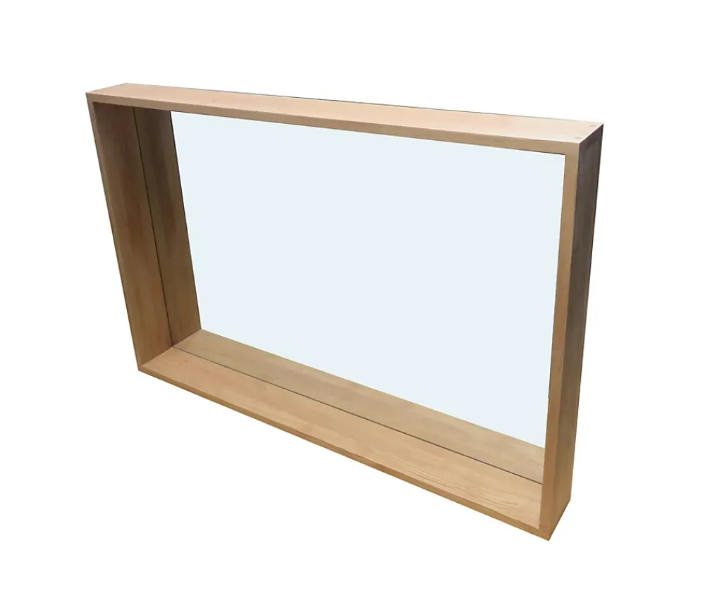 Cooke & Lewis Miroir non lumineux effet chêne l.120 x P.13 x H.80 cm, Harmon