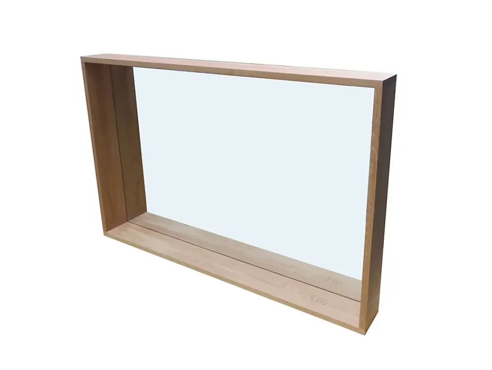 Cooke & Lewis Miroir non lumineux effet chêne l.120 x P.13 x H.80 cm, Harmon