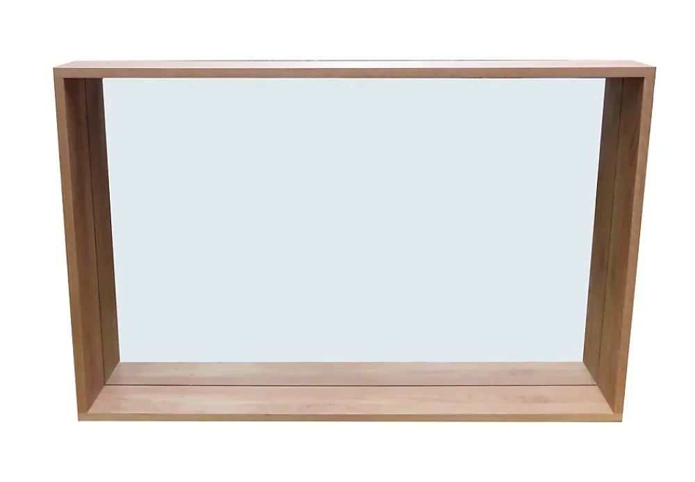 Cooke & Lewis Miroir non lumineux effet chêne l.120 x P.13 x H.80 cm, Harmon