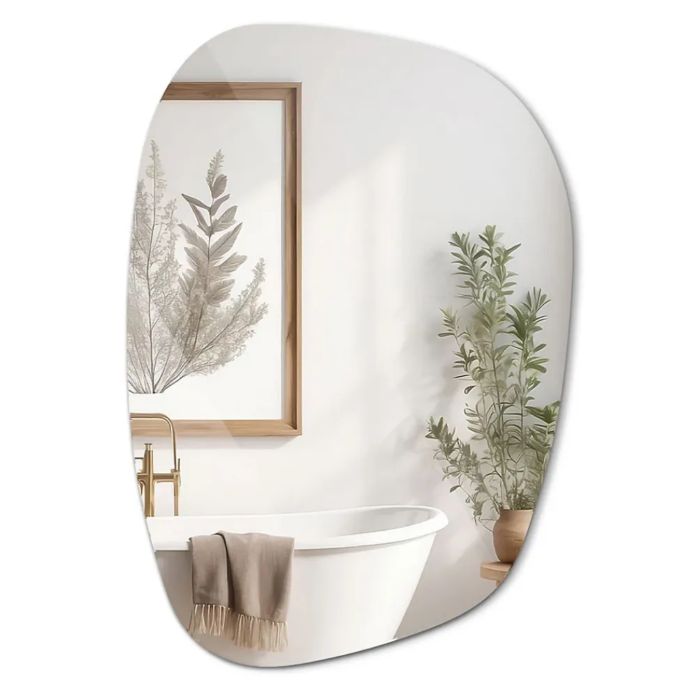 Miroir Simple|Tulup Miroir organique 68 x 47 cm moderne pour la mise en beauté