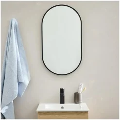 Mob-In Miroir ovale 40 x 70 cm PEPPER Noir