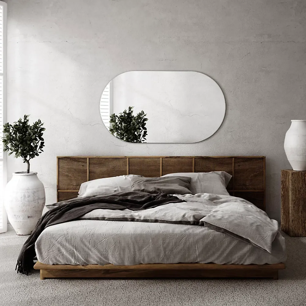 Miroir Simple|Tulup Miroir ovale 58x100 cm grand format intérieur 1 pièce