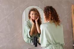 Miroir Simple|Tulup Miroir ovale 58x100 cm grand format intérieur 1 pièce
