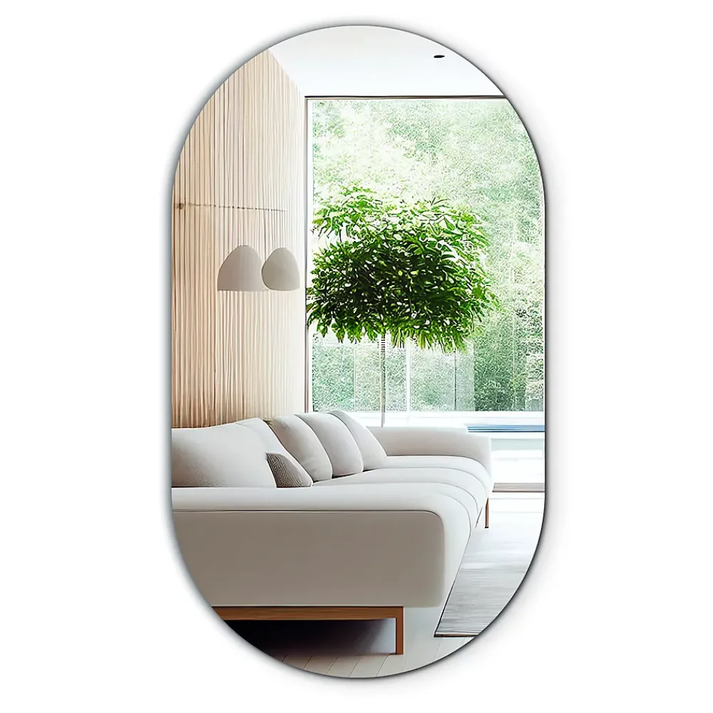Miroir Simple|Tulup Miroir ovale 52x90 cm élégant entrée 1 pièce