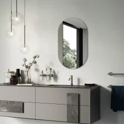 Miroir Simple|Tulup Miroir ovale 52x90 cm élégant entrée 1 pièce