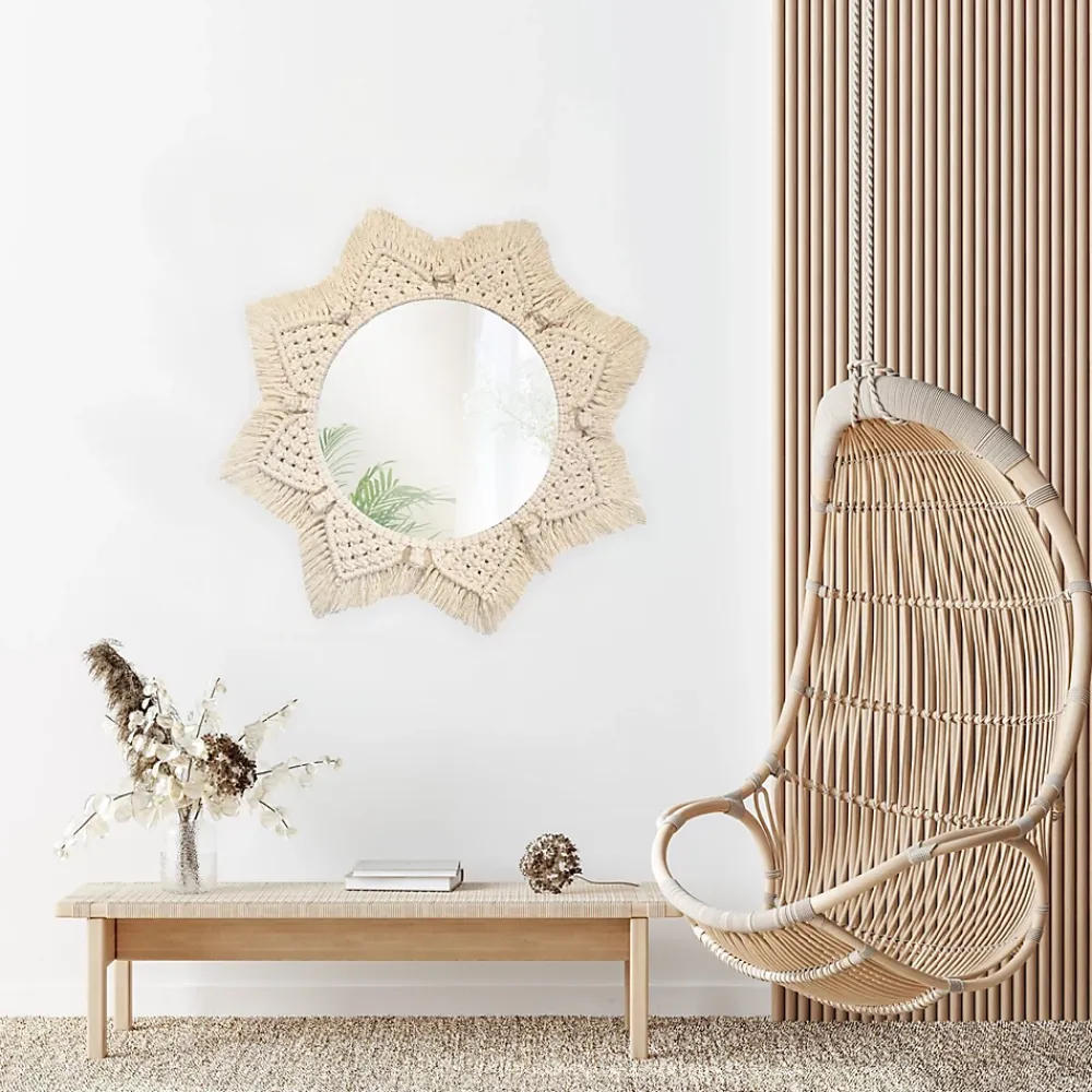 Rea MIROIR BOHO 322048 53CM BEIGE 55X55X1CM