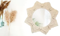 Rea MIROIR BOHO 322048 53CM BEIGE 55X55X1CM