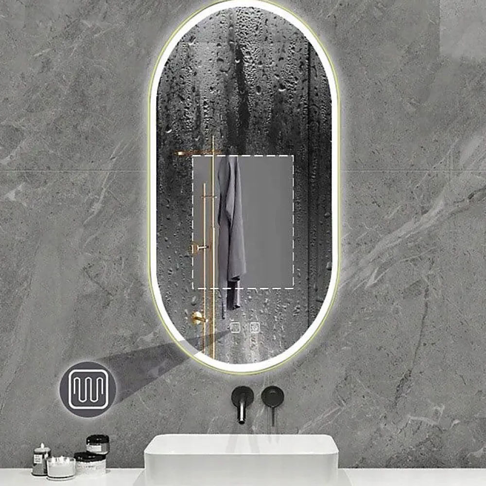 Miroir Lumineux|Rea MIROIR LED OVL GOLD 50X100CM 0