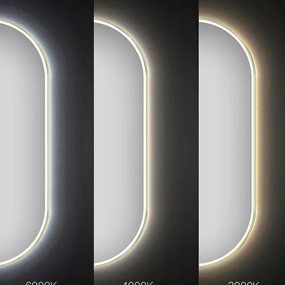 Miroir Lumineux|Rea MIROIR LED OVL GOLD 50X100CM 0