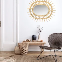 Miroir Simple|Rea MIROIR QDJ5749 49CM BROWN 57X49X2CM