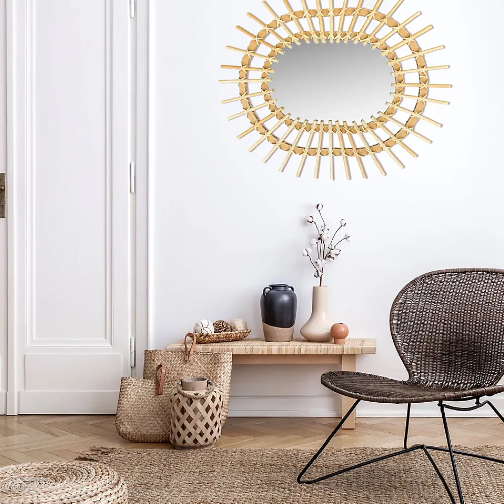 Miroir Simple|Rea MIROIR QDJ5749 49CM BROWN 57X49X2CM