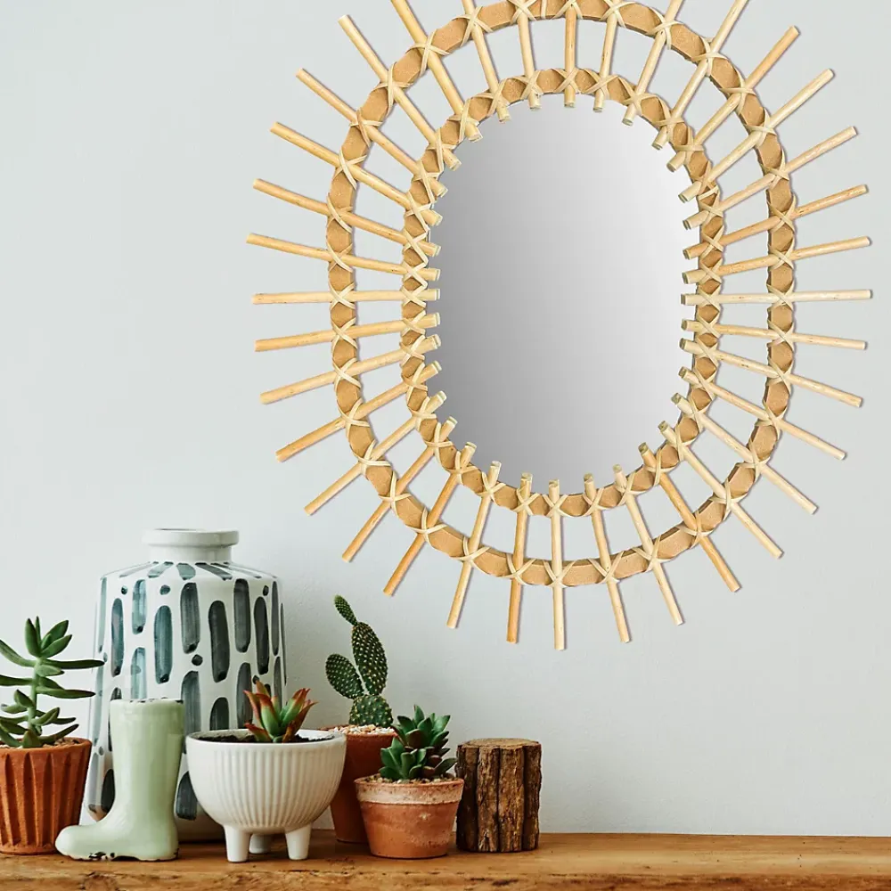 Miroir Simple|Rea MIROIR QDJ5749 49CM BROWN 57X49X2CM