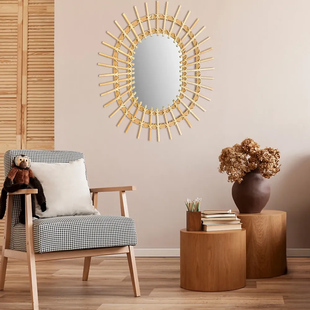 Miroir Simple|Rea MIROIR QDJ5749 49CM BROWN 57X49X2CM