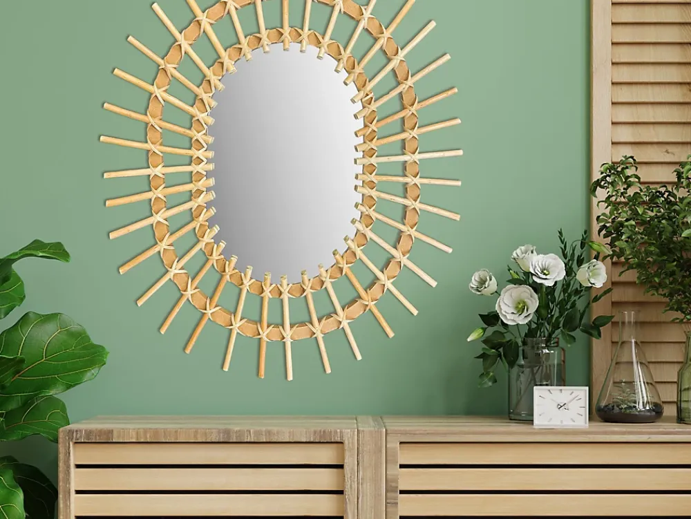Miroir Simple|Rea MIROIR QDJ5749 49CM BROWN 57X49X2CM