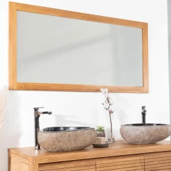 Miroir Simple|Wanda Collection Miroir rectangle en teck massif 140x70