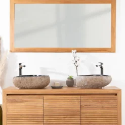 Miroir Simple|Wanda Collection Miroir rectangle en teck massif 140x70