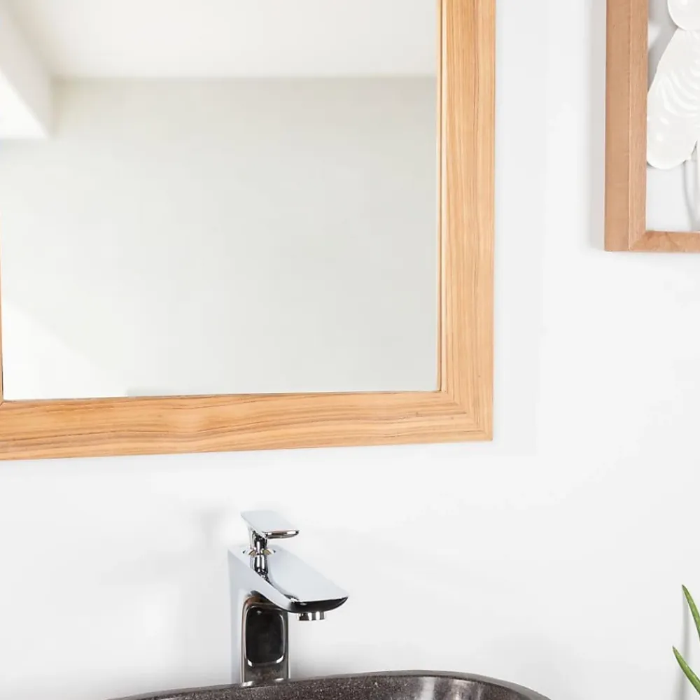 Miroir Simple|Wanda Collection Miroir rectangle en teck massif 70x50 cm