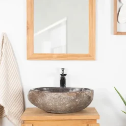 Miroir Simple|Wanda Collection Miroir rectangle en teck massif 70x50 cm