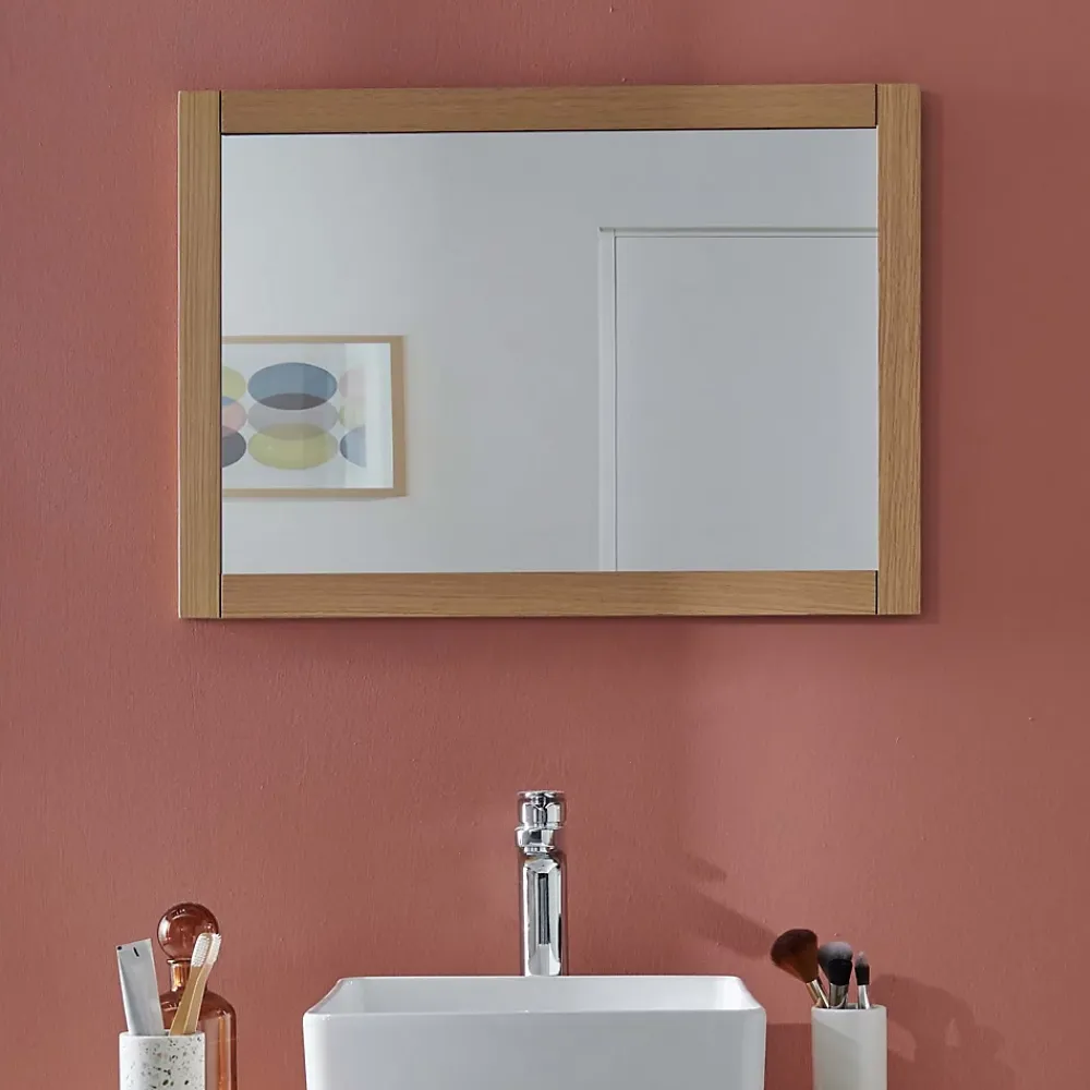 Mob-In Miroir rectangulaire en bois 50 x 70 cm ATOLL