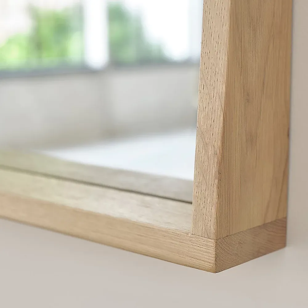 Berah Getah Miroir rectangulaire en chêne massif