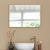 Berah Getah Miroir rectangulaire en métal doré
