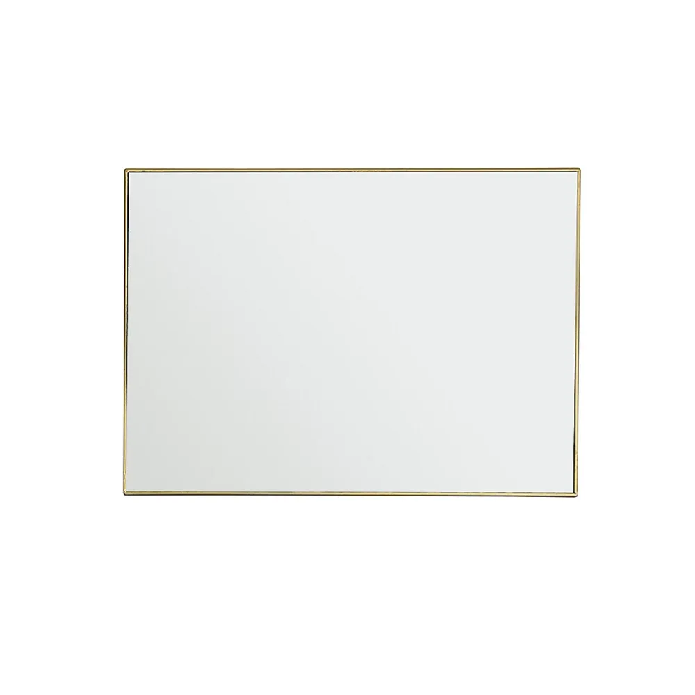 Berah Getah Miroir rectangulaire en métal doré