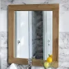 Wildwater Miroir rectangulaire en teck massif Lazy 60 x 70 cm