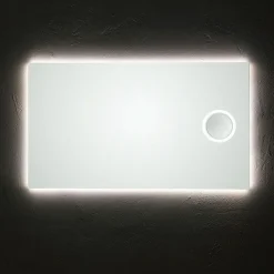 Kiamami Valentina Miroir Rectangulaire Rétroéclairé Led 120X70 Avec Miroir Grossissant