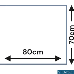 Stano Miroir rectangulaire sans cadre DORIA largeur 80 cm