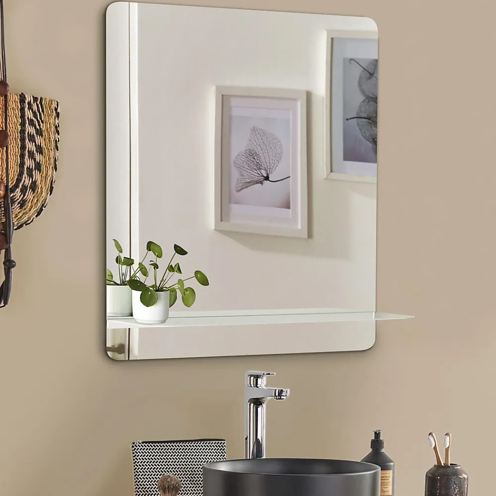 Mob-In Miroir rectangulaire SORRENTO avec tablette en métal