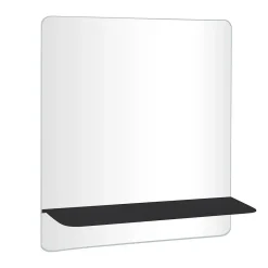 Miroir Simple|Mob-In Miroir rectangulaire SORRENTO avec tablette en métal