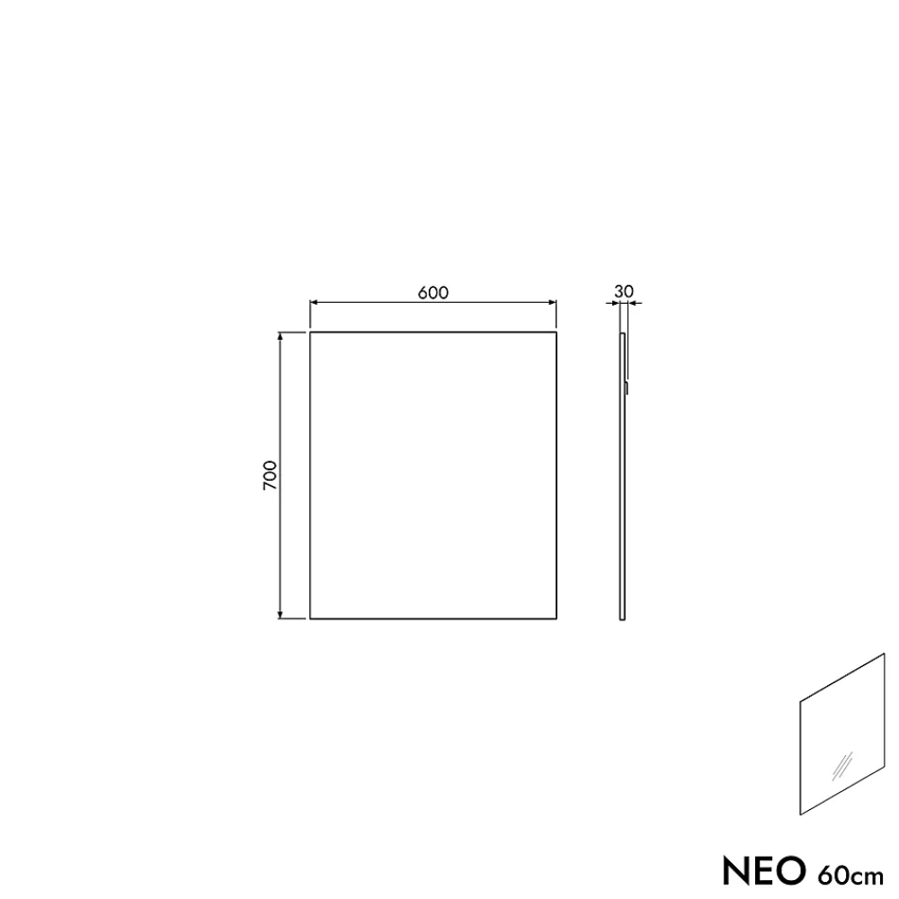 Miroir Simple|Bernstein Miroir rectangulaire suspendu cadre aluminium noir, rotation 360, réglable en hauteur, pour salle de bain - 50x80cm - 2145
