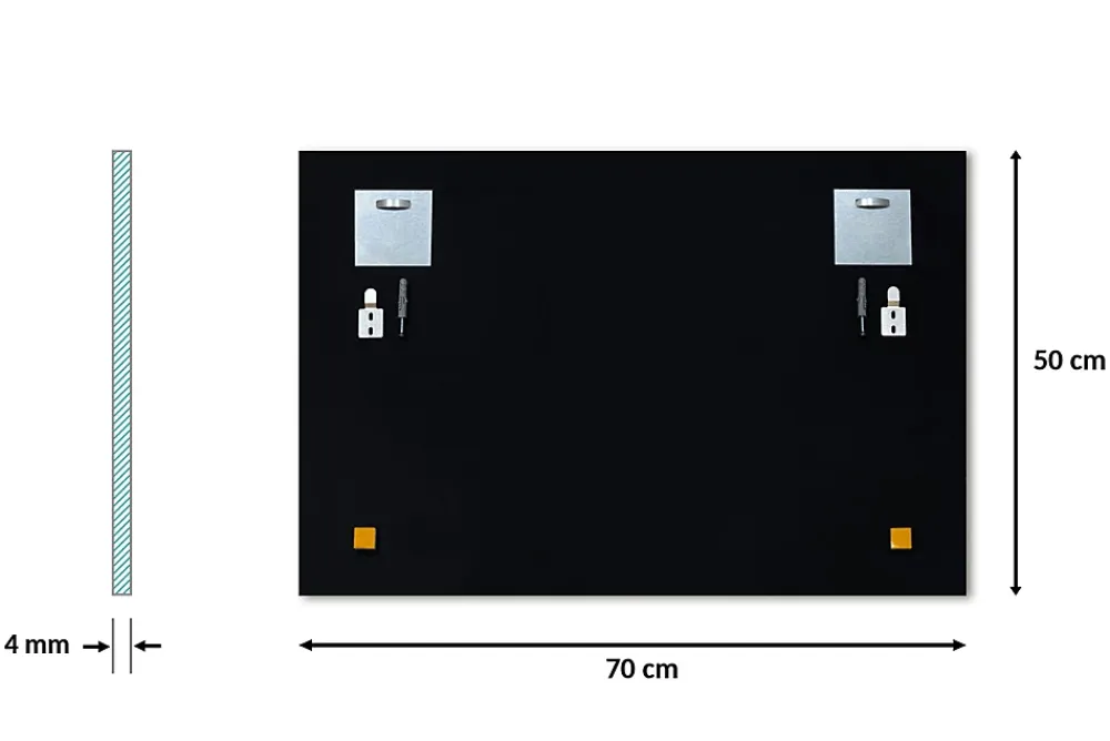 Tulup Miroir rectangulaire 70 x 50 cm La Chambre