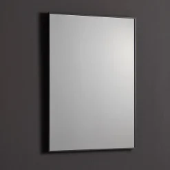 Miroir Grossissant|Kiamami Valentina Miroir Rectangulaire 50X70 Cm Avec Cadre En Pvc Et Bordure Noire Mate