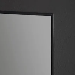 Miroir Grossissant|Kiamami Valentina Miroir Rectangulaire 50X70 Cm Avec Cadre En Pvc Et Bordure Noire Mate