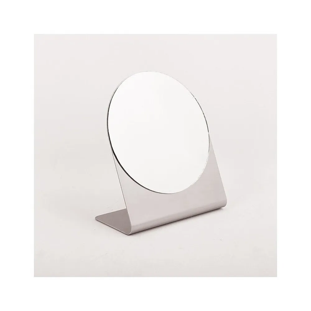 Miroir Simple|Spirella Miroir rond à poser Inox ALENA Brossé