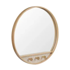 Mob-In Miroir rond chêne NESTO 60x60cm