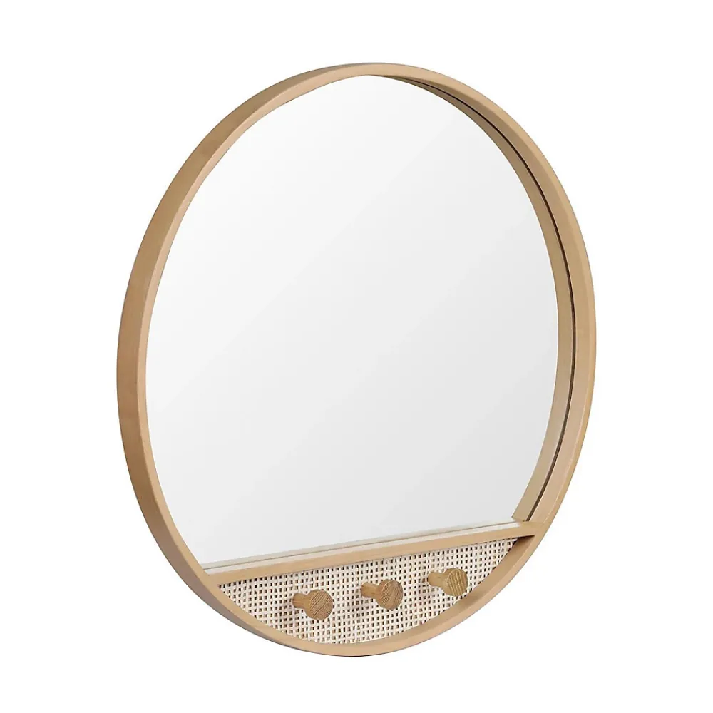 Mob-In Miroir rond chêne NESTO 60x60cm