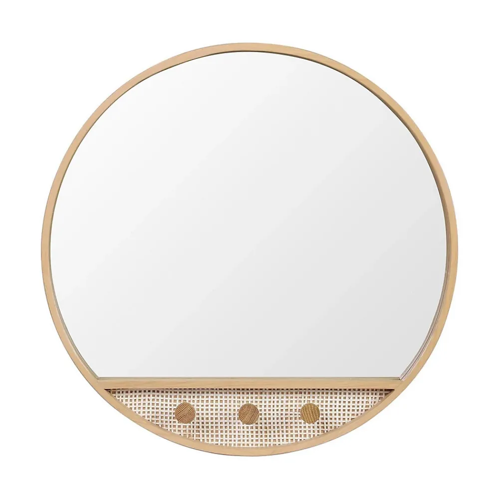 Mob-In Miroir rond chêne NESTO 60x60cm